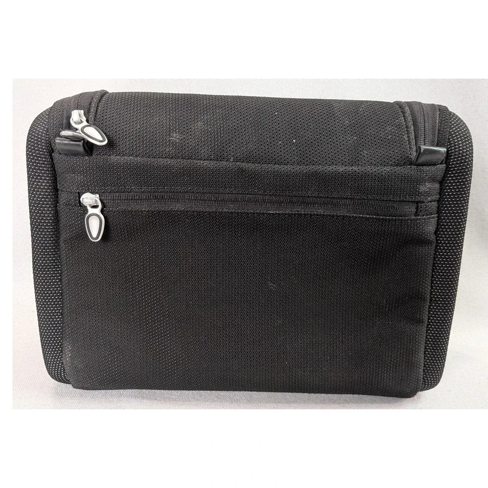 Tumi Hanging Toiletry Bag Mens Black Fair Ballistic Nylon Travel Kit Organizer